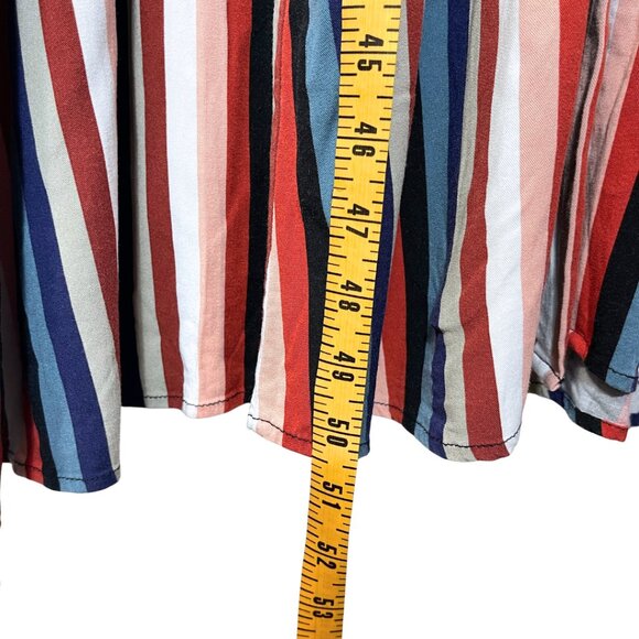 Torrid Button Front Challis Shirt Dress Size 5X Striped Business Casual Office - Picture 12 of 15